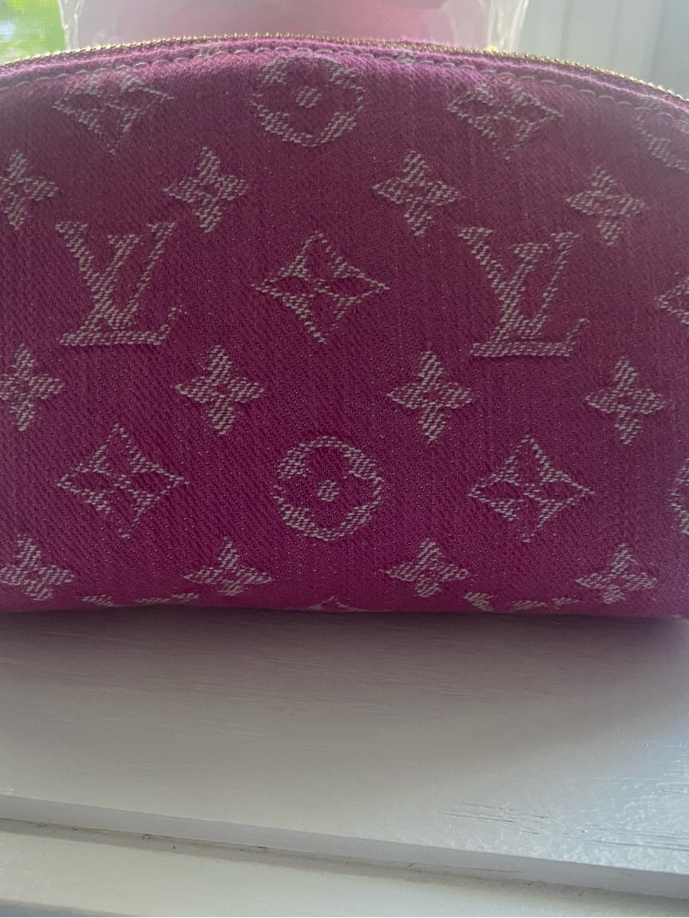 Louis Vuitton Fuchsia denim, Monogram Canvas Cosmetic Pouch limited edition